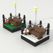 park bench minifigure vignette